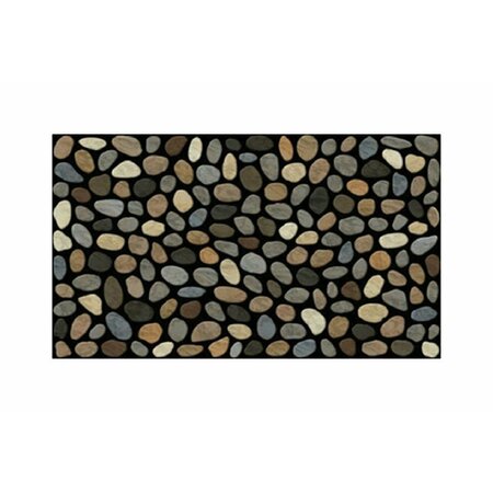 J & M HOME FASHIONS DOOR MAT RBR PEB 18 in. X30 in. 4297